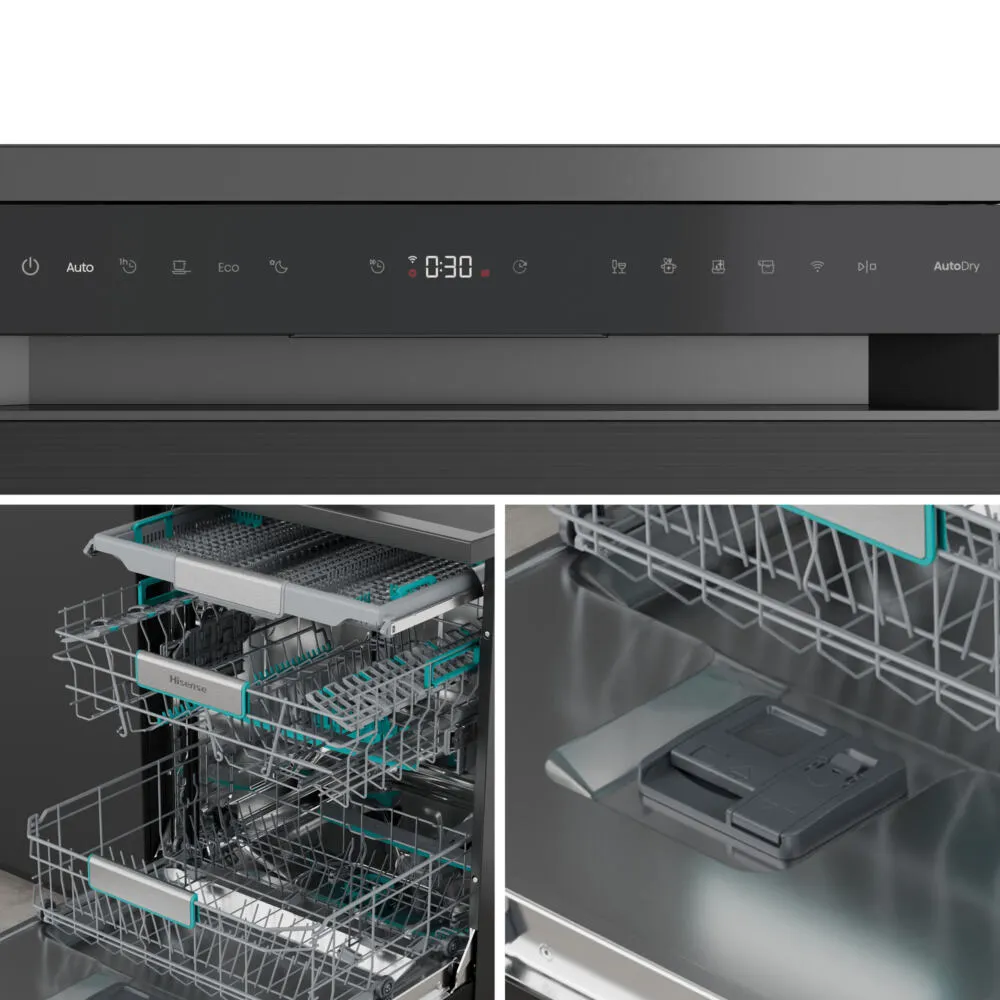 Hisense HS673A90BXUK 16 Kişilik 7 Programlı Bulaşık Makinesi Thumbnail 3