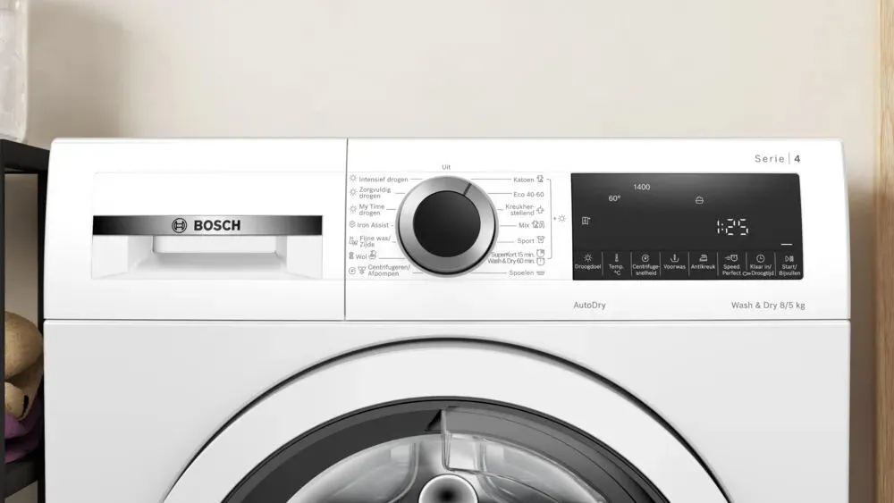 Bosch Serie 4 WNA13400NL çamaşır kurutma makinesi Solo Önden yüklemeli Beyaz Thumbnail 1