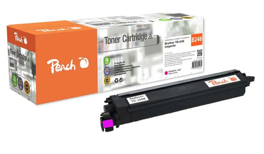 Peach PT1356 toner kartuşu 1 adet Uyumlu Macenta