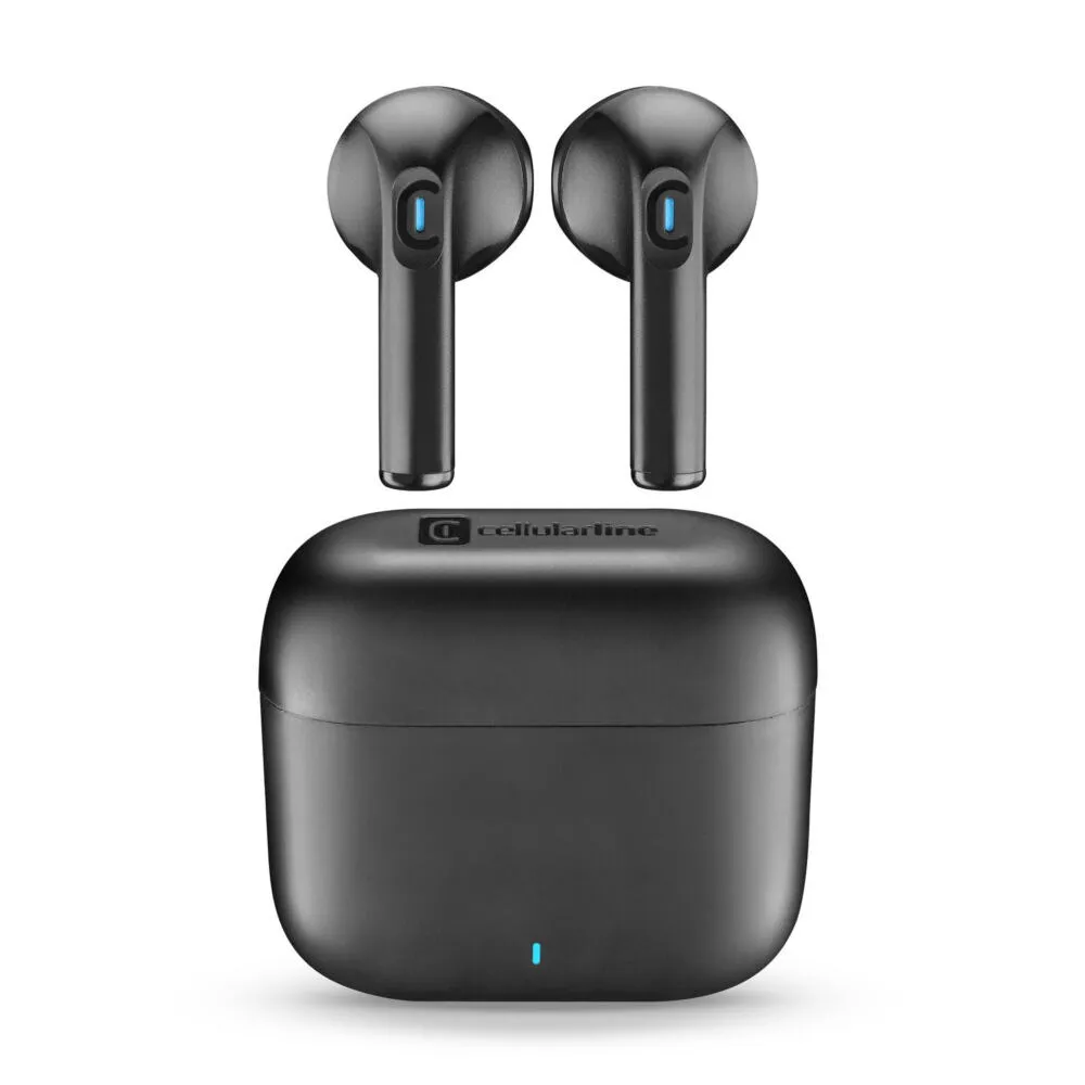 Cellularline BTWAVYCAPSULETWSK kulaklık ve mikrofonlu kulaklık True Wireless Stereo (TWS) Kulak içi Aramalar/Müzik Bluetooth Siyah