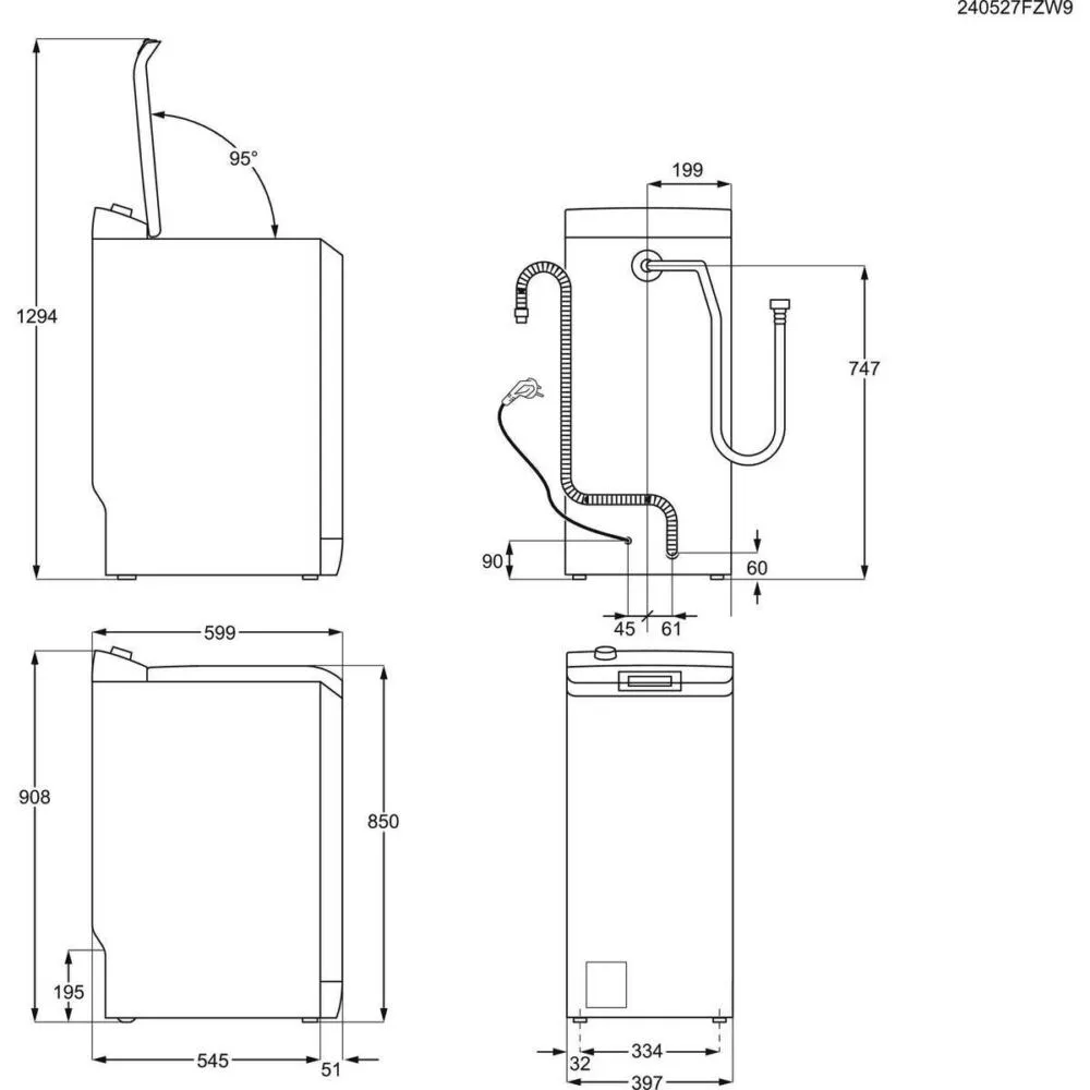 Electrolux EW6T460Y 913 148 430 6 kg 1000 Devir Çamaşır Makinesi Thumbnail 6