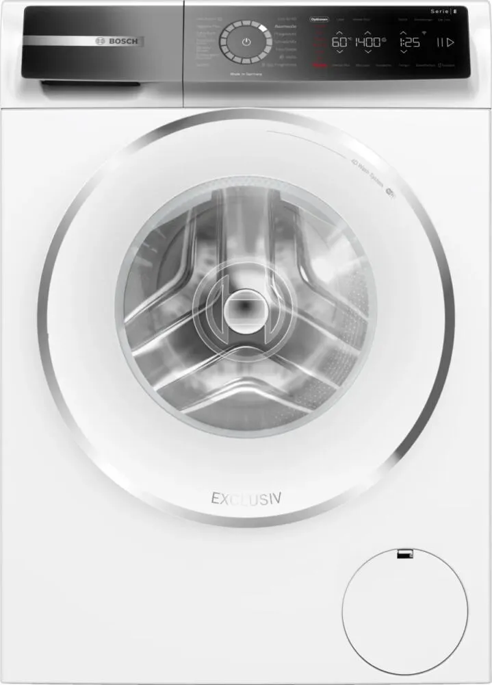 Bosch Serie 8 WGB244090 çamaşır makinesi Önden yüklemeli 9 kg 1257 RPM Beyaz Çamaşır Makineleri