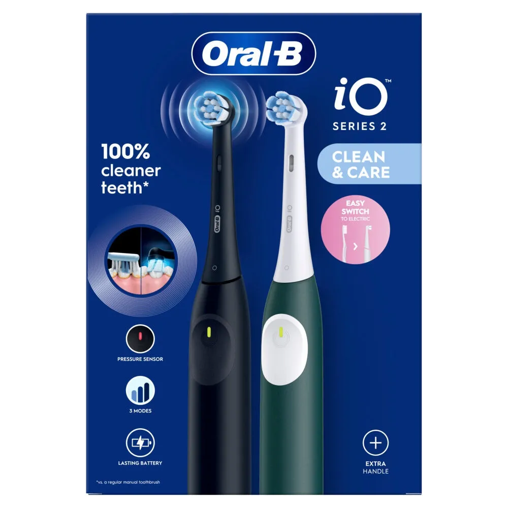 Oral-B iO Series 2 Yetişkin Titreşimli diş fırçası Siyah, Yeşil Thumbnail 2
