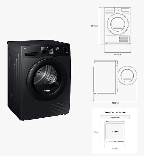 Samsung DV90DG52A0ABEP 9 kg Isı Pompalı Kurutma Makinesi Thumbnail 1