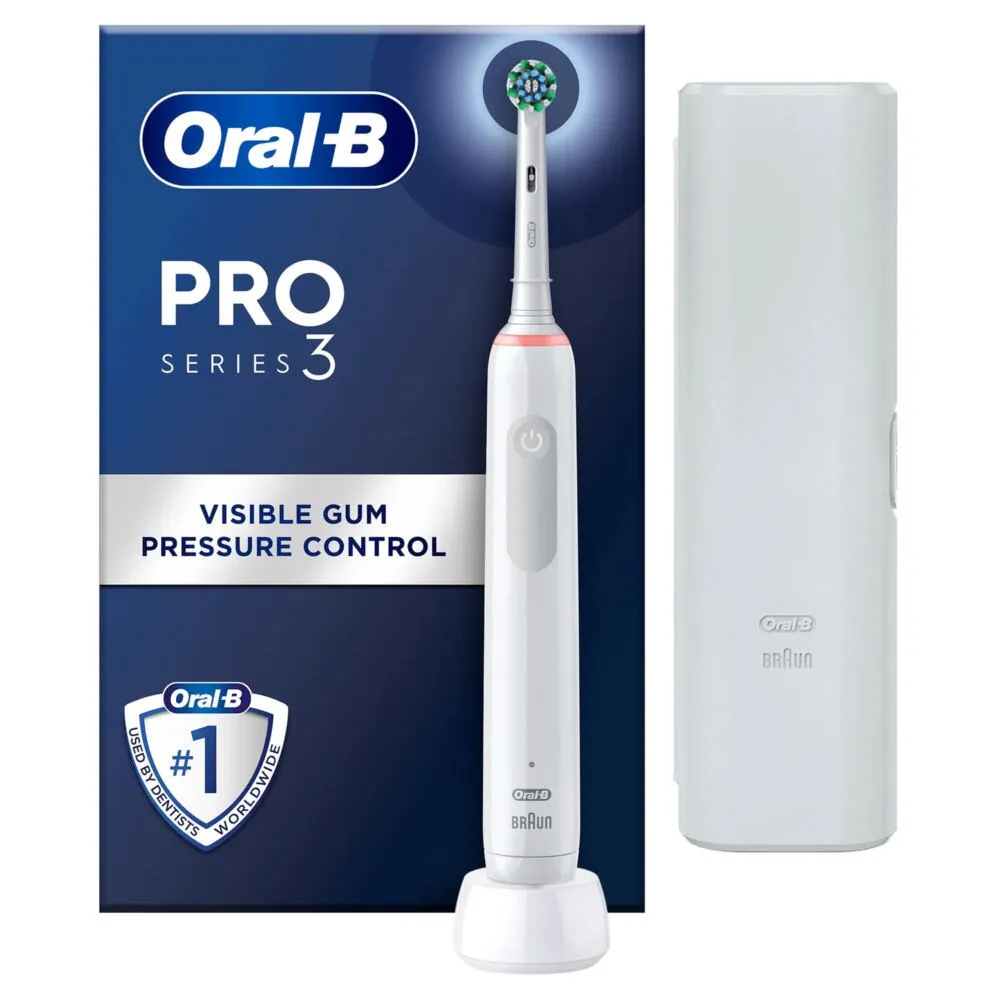 Oral-B Pro 3 3500 Yetişkin Döner-titreşimli diş fırçası Beyaz Şarjlı Diş Fırçaları