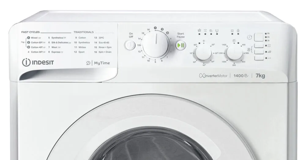 Indesit MTWC 71485 W UK 7 kg 1351 Devir Çamaşır Makinesi Thumbnail 4