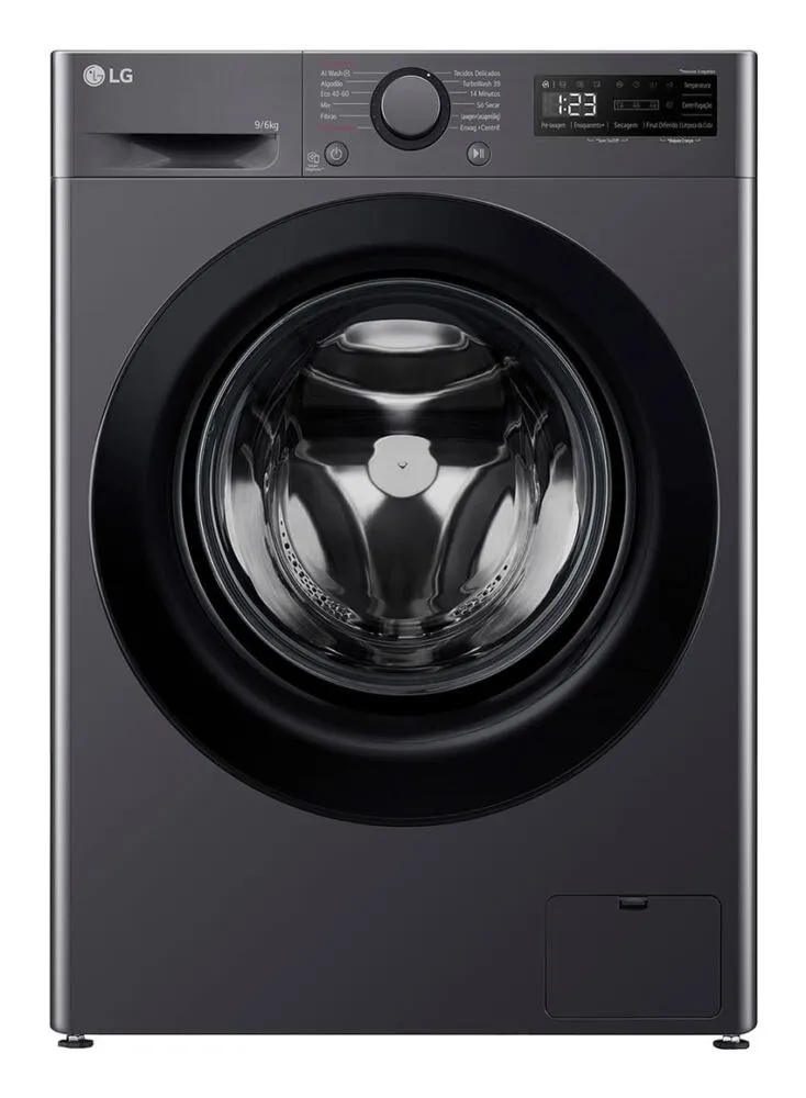 LG F4DR509S6M çamaşır kurutma makinesi Solo Önden yüklemeli Siyah Kurutmalı Çamaşır Makinesi
