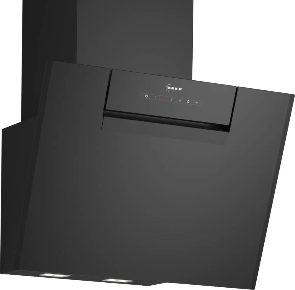 Neff D65IFN1S0B ocak bacası Duvara monteli Siyah 431 m³/Saat Davlumbaz ve Aspiratö