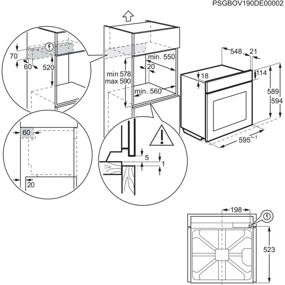 Electrolux COB400X 949 496 675 72 Litre Ankastre Fırın Thumbnail 14