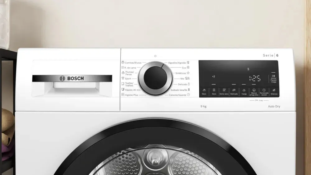 Bosch Serie 6 WQG243D0ES kurutucu Solo Önden yüklemeli 9 kg Beyaz Thumbnail 1