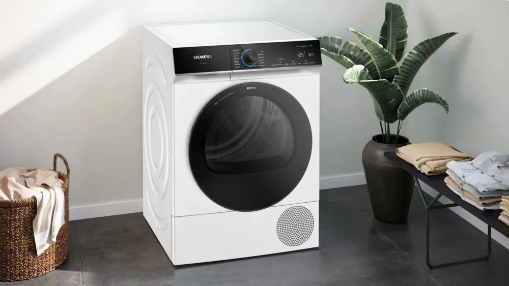 Siemens iQ700 WQ46B2DEX kurutucu Solo Önden yüklemeli 9 kg Beyaz Thumbnail 3