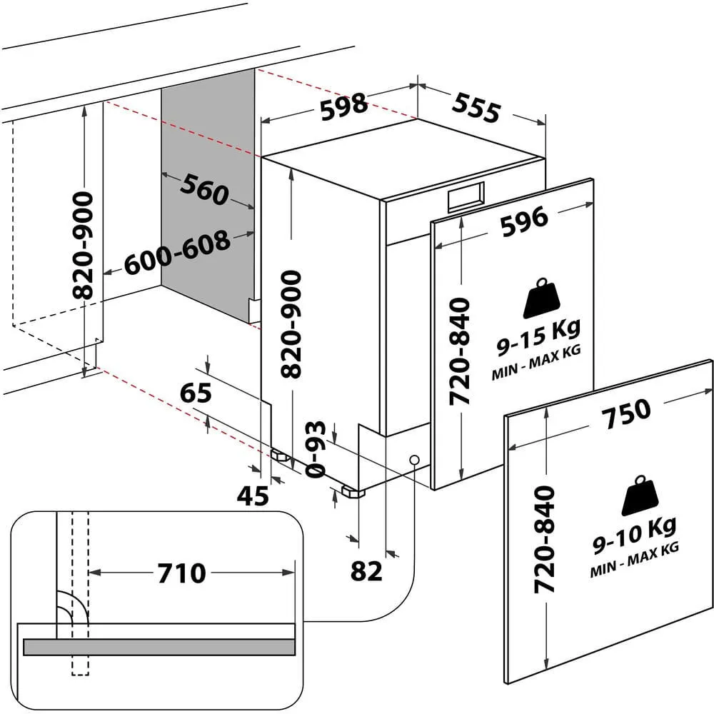 Hotpoint HA6IC16B4M6H0 869991698490 16 Kişilik 10 Programlı Ankastre Bulaşık Makinesi Thumbnail 14