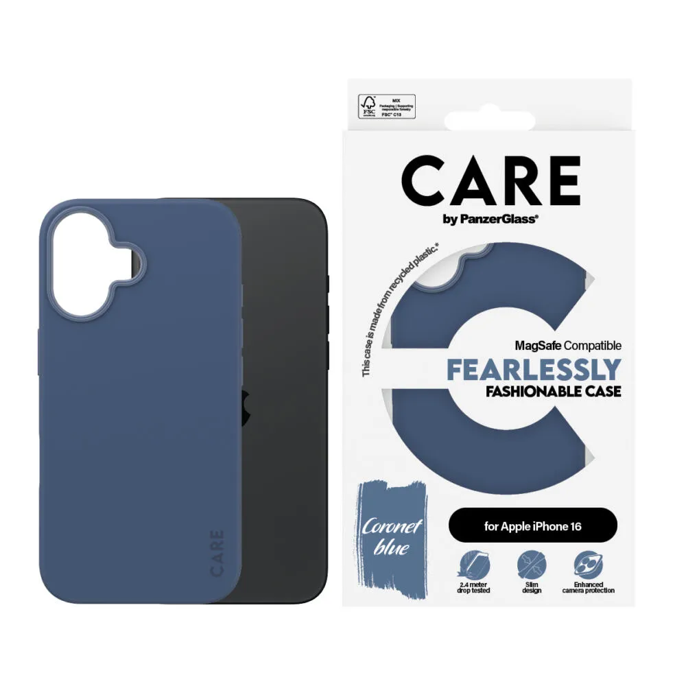 PanzerGlass CARE™ by PanzerGlass® Case Blue w. MagSafe iPhone 16 1381 Thumbnail 1