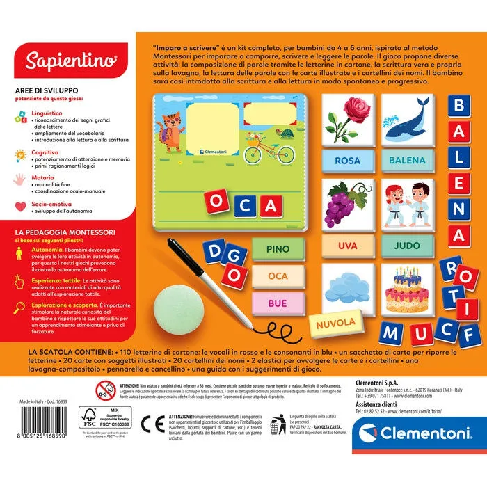 Clementoni Sapientino Montessori - Imparo A Scrivere 16859 Thumbnail 10