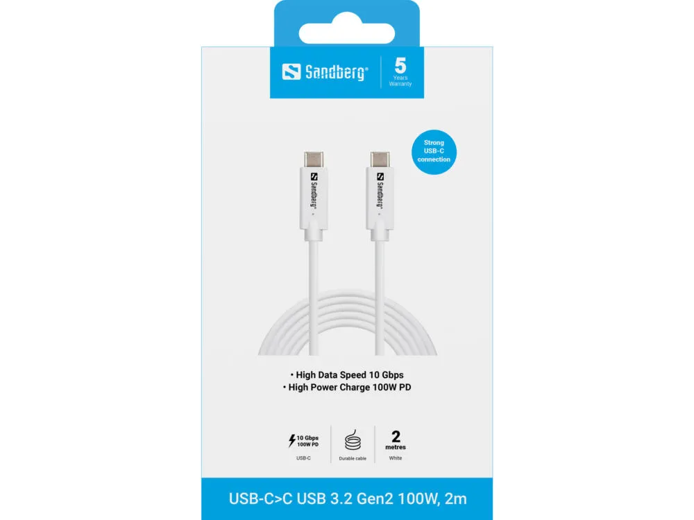 Sandberg 136-54 USB C to USB C (2 m) USB Kablosu Thumbnail 2