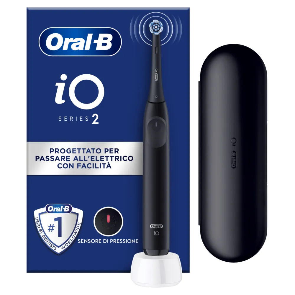 Oral-B iO Series 2 Yetişkin Titreşimli diş fırçası Siyah Şarjlı Diş Fırçaları