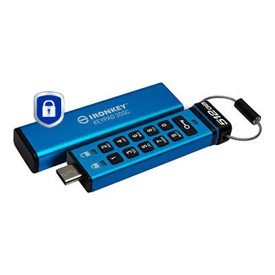 Kingston Technology IronKey Keypad 200 IKKP200C/512GB 512 GB Type-C USB 3.2 280 MB/s Flash Bellek Thumbnail 1