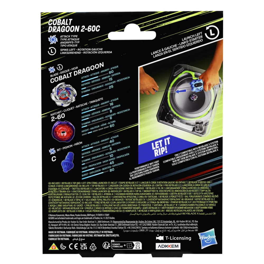 Beyblade X Cobalt Dragoon 2-60C Fırlatıcı Seti Thumbnail 3