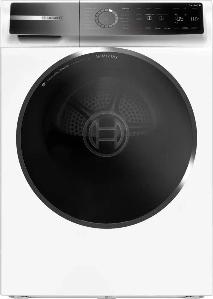 Bosch Serie 8 WRB247C9GB kurutucu Solo Önden yüklemeli 9 kg Beyaz Kurutma Makinesi