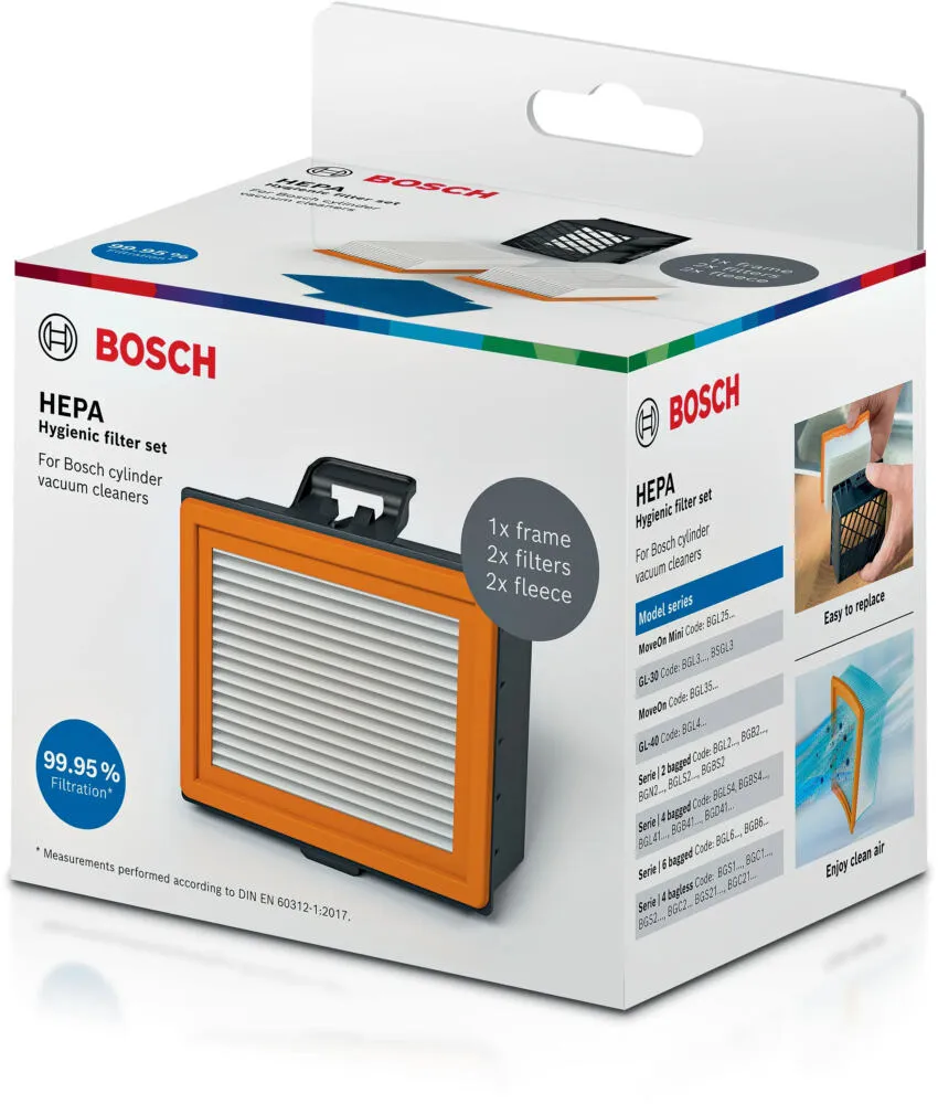 Bosch BBZ160HF elektrikli süpürge aksesuarı ve sarf malzemesi Filtre Evrensel Süpürge Aksesuar ve Yedek Parç