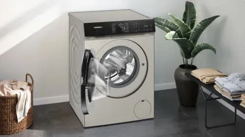 Siemens iQ500 WG46H2AXGB çamaşır makinesi Önden yüklemeli 9 kg 1600 RPM Gümüş Thumbnail 2