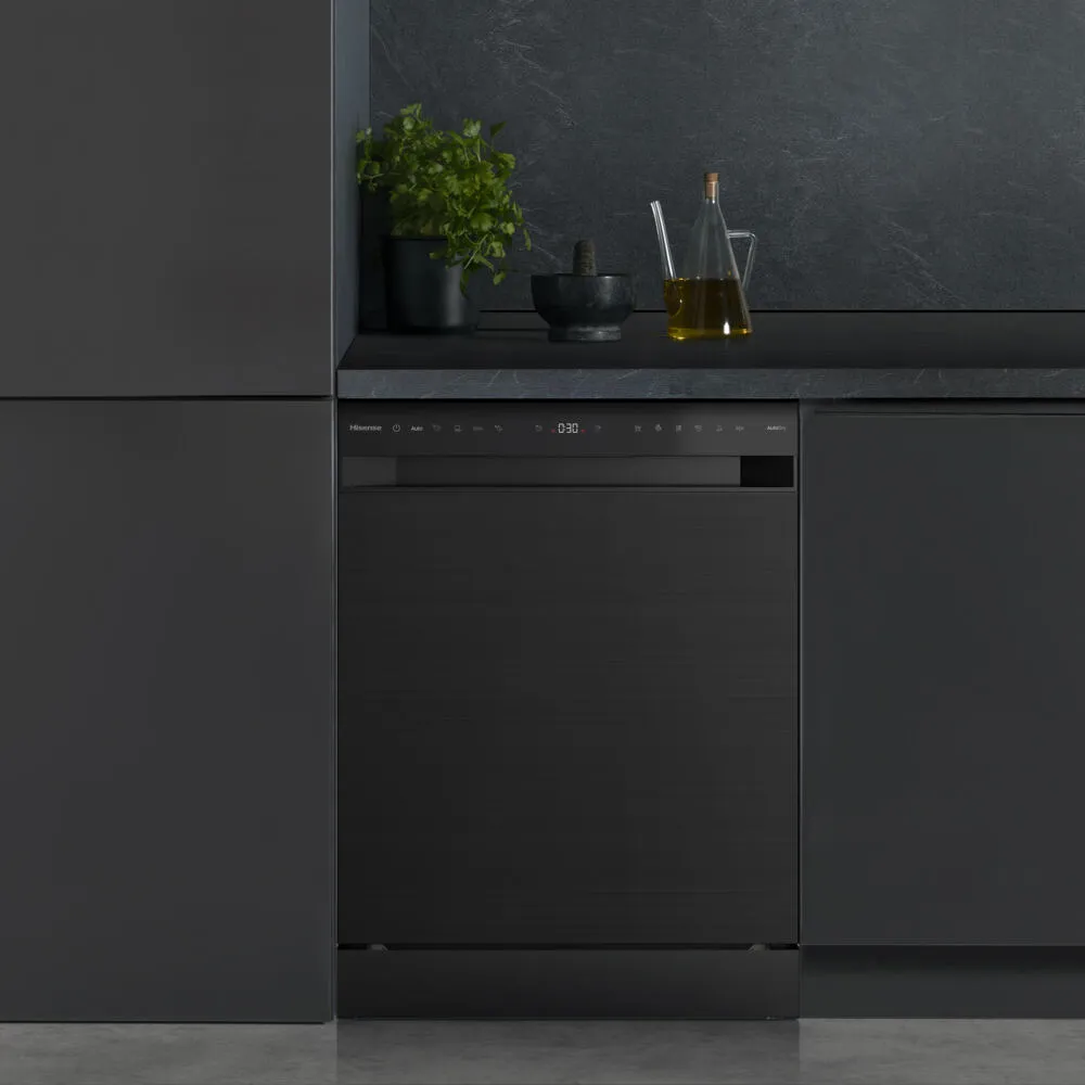Hisense HS663A90BXUK Full Size Dishwasher - Black Inox Thumbnail 10