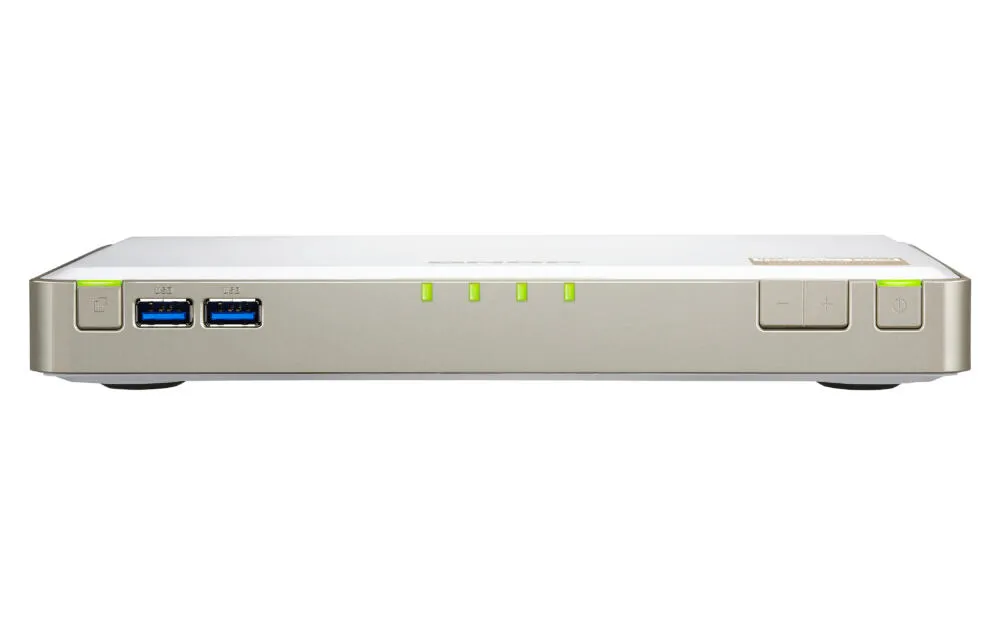 QNAP TBS-453DX-8G NAS Kompakt Intel® Celeron® J4105 8 GB DDR4 4 TB HDD QNAP Turbo System Beyaz