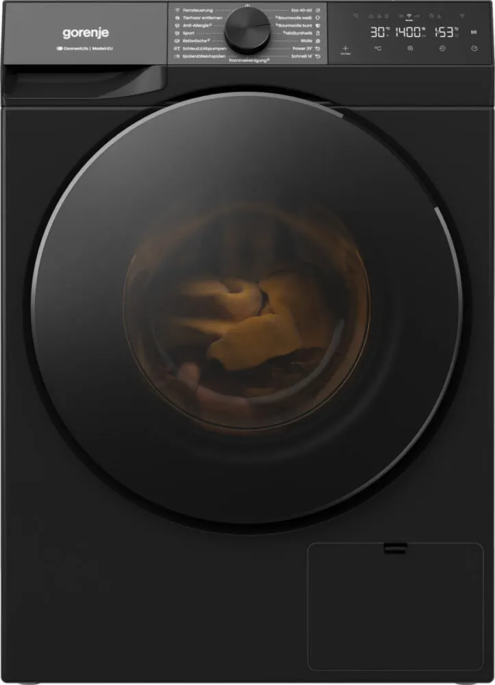 Gorenje W53G484A3P1B çamaşır makinesi Önden yüklemeli 8 kg 1400 RPM Siyah Çamaşır Makineleri