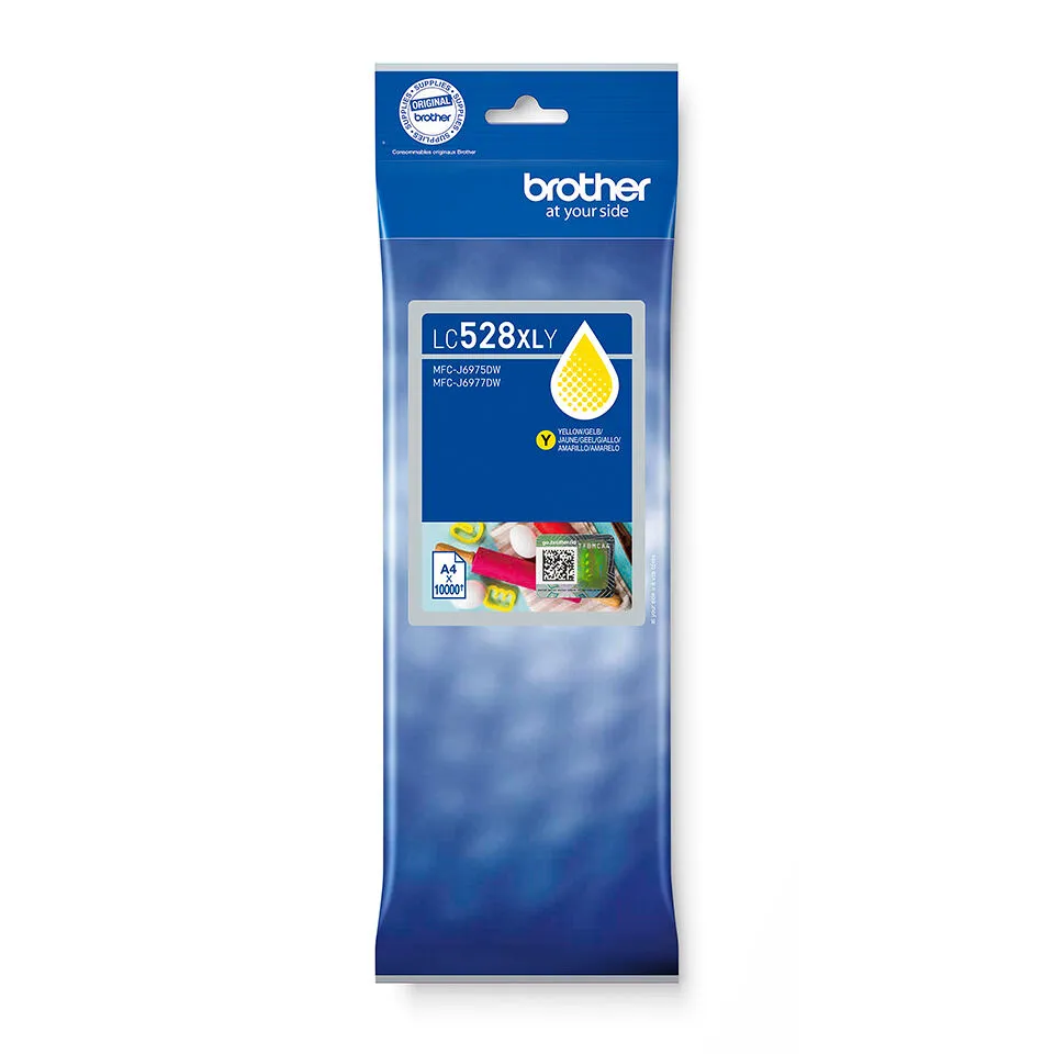 Brother LC528XLY Yellow Ink Cartridge mürekkep kartuşu 1 adet Orijinal Ultra Yüksek Verim Sarı