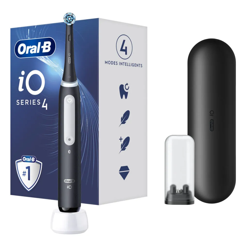 Oral-B iO 4n Yetişkin Döner-titreşimli diş fırçası Siyah Şarjlı Diş Fırçaları