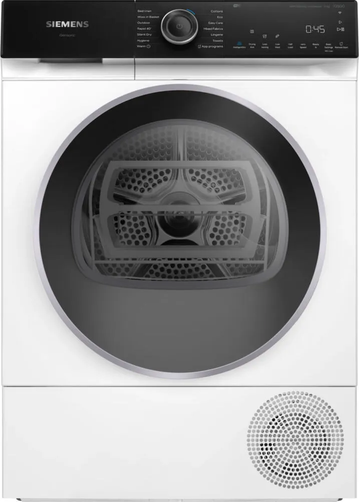 Siemens iQ500 WQ46H2D9GB kurutucu Solo Önden yüklemeli 9 kg Beyaz Kurutma Makinesi