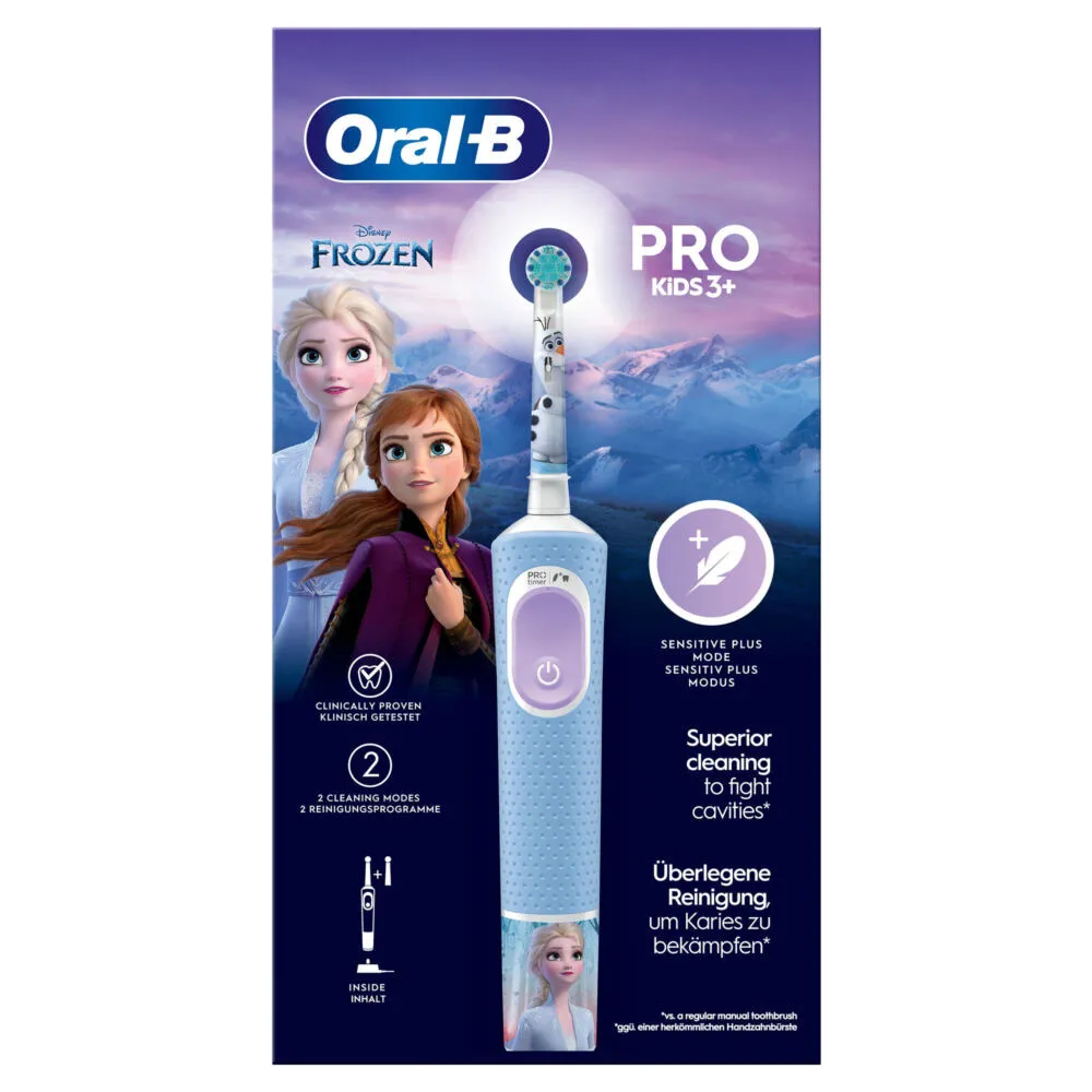 Oral-B Pro Kids Çocuk Döner-titreşimli diş fırçası Açık Mavi Thumbnail 1