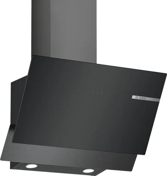 Bosch Serie 4 DWK65AD30R ocak bacası Duvara monteli Siyah 616 m³/Saat Davlumbaz ve Aspiratö
