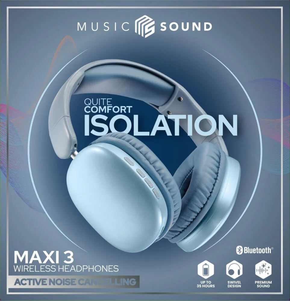 Music Sound BTHEADBMSMAXI3B ANC Bluetooth Kulaklık Thumbnail 2