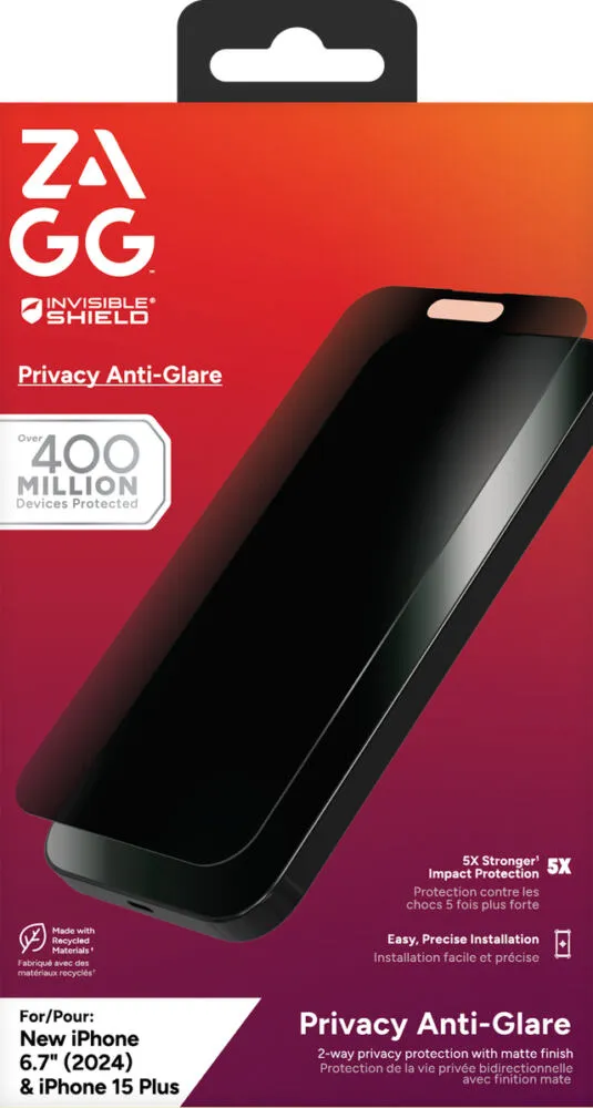 ZAGG InvisibleShield Glass Elite Privacy Anti-Glare 200114871 Thumbnail 6