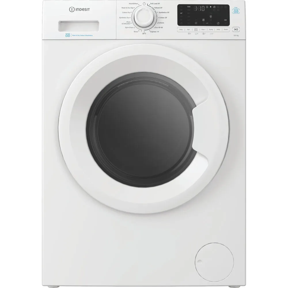 Indesit Push&Go IDP 9646 UK çamaşır kurutma makinesi Solo Önden yüklemeli Beyaz Kurutmalı Çamaşır Makinesi