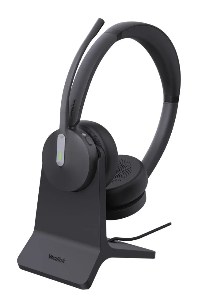Yealink BH70-D-CH-TEAMS-A kulaklık ve mikrofonlu kulaklık Kablosuz Saç bandı Ofis/Çağrı merkezi A tipi USB Bluetooth Şarj standı Siyah