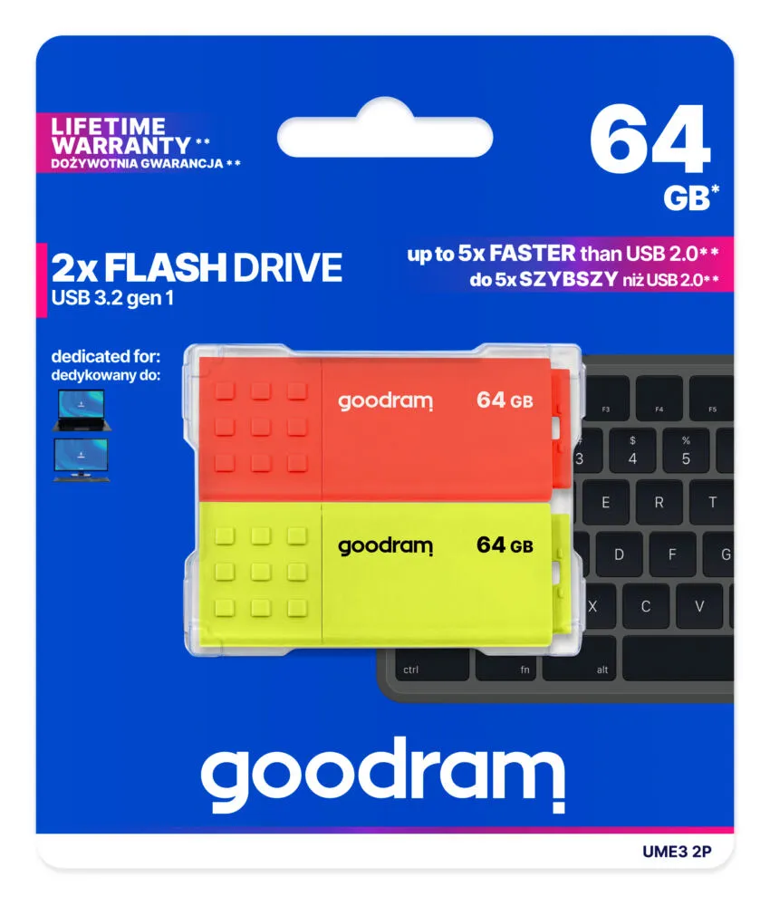 Goodram 2-PACK UME3-0640MXR11-2P 128 GB USB 3.2 Flash Bellek Thumbnail 14