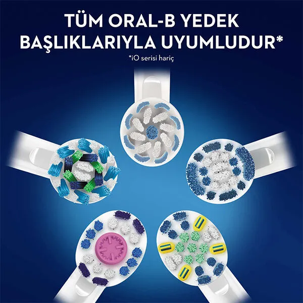 Oral-B Vitality D100 Cross Action Yetişkin Döner-titreşimli diş fırçası Gri, Beyaz Thumbnail 3