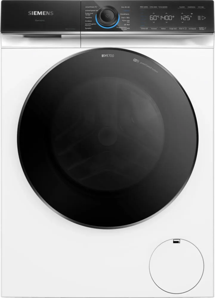 Siemens iQ700 WG54B207NL çamaşır makinesi Önden yüklemeli 10 kg 1400 RPM Beyaz Çamaşır Makineleri