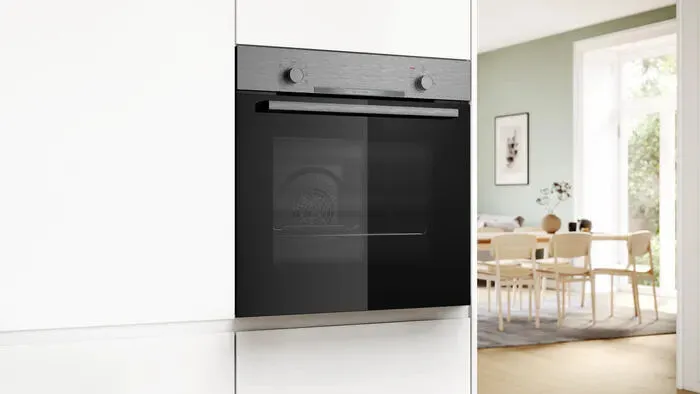 Bosch Serie 2 HBA510BR4 fırın 71 l 3400 W Siyah, Paslanmaz çelik Thumbnail 4