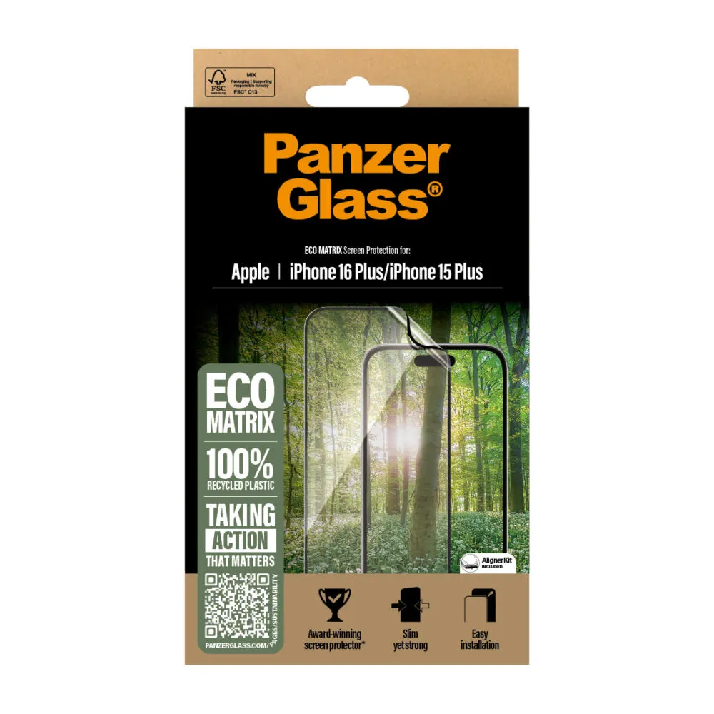 PanzerGlass® ECO MATRIX Screen Protector iPhone 16 Plus | 15 Plus | Ultra-Wide Fit 2871 Thumbnail 4