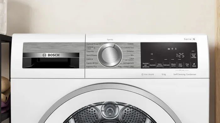 Bosch WQG245AEIT kurutucu Solo Önden yüklemeli 9 kg Beyaz Thumbnail 1