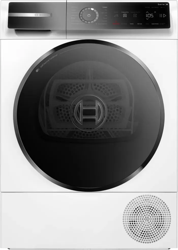 Bosch Serie 8 WQB246DASN kurutucu Solo Önden yüklemeli 9 kg Beyaz Kurutma Makinesi