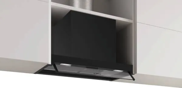 Bosch Serie 4 DBB65CC60 ocak bacası Gömme Siyah 582 m³/Saat Davlumbaz ve Aspiratö