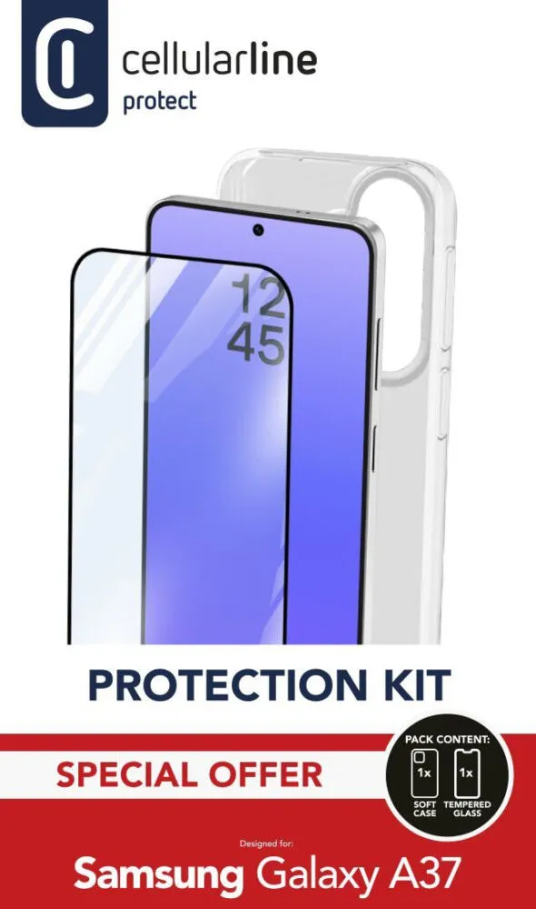 Cellularline PROTKITGALA37T Cep telefonu kılıfı Kapak Transparan Thumbnail 1