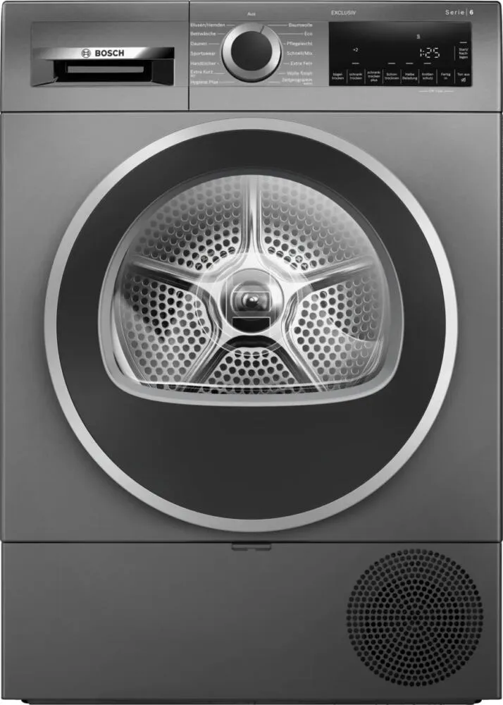 Bosch WQG233DR91 kurutucu Solo Önden yüklemeli 9 kg Gri Kurutma Makinesi