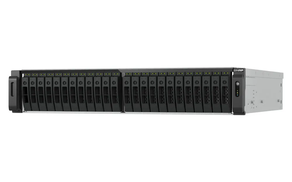 QNAP TS-H3077AFU-R7-64G NAS Yatay (2U) AMD Ryzen™ 5 64 GB DDR5 0 TB QuTS hero Siyah, Metalik