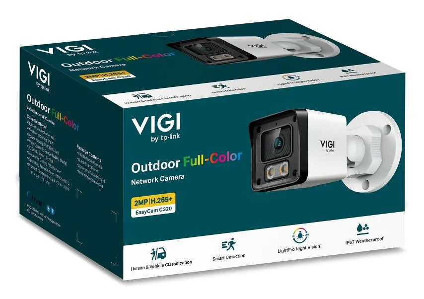 TP-Link EasyCam C320 Mermi (şekil) IP güvenlik kamerası Dışmekan 1920 x 1080 Piksel Tavan/Duvar/Direk Thumbnail 3