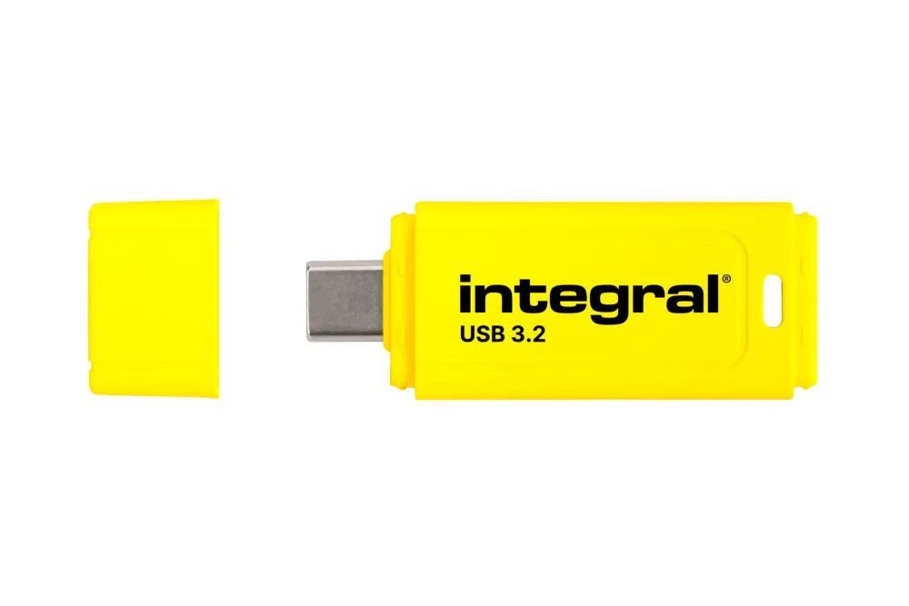 Integral Neon-C INFD1TBNEONCYL3.2 USB flash sürücü 1 TB USB C Tipi 3.2 Gen 1 (3.1 Gen 1) Siyah USB Bellek